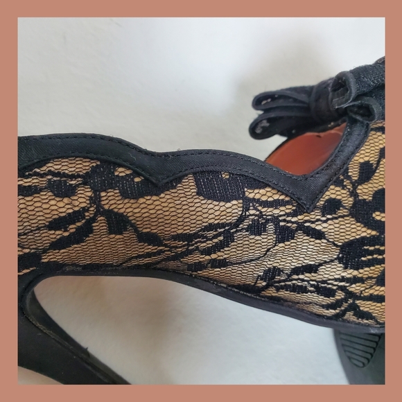 Lace & bow platform heels - Picture 7 of 10